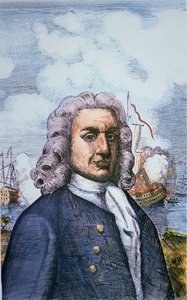 Kaptajn William Kidd (farve litho) af English School