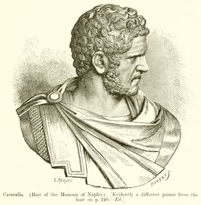 Caracalla. (Buste af Museet i Napoli.) [Tydeligvis en anden person fra busten på s. 240. Udg]