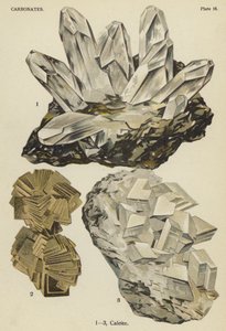 Carbonater, calcit (farve litho) af English School