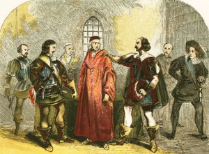 Kardinal Wolsey arresteret for højforræderi af English School