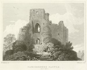 Carisbrooke Castle, Isle of Wight (gravering) af English School