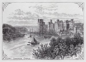 Carnarvon Castle (gravering) af English School