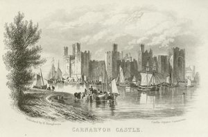 Carnarvon Castle, North Wales af English School