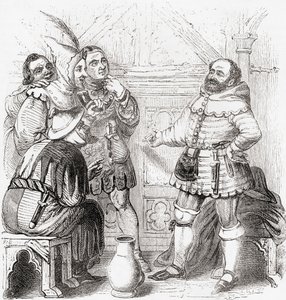 Tømrer, syerske, væver, farver og gobelinmager fra det gamle England: A Pictorial Museum, pub. 1847 af English School