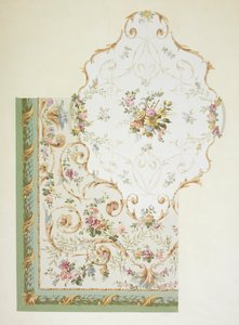 Tæppedesign (wc på papir) af English School