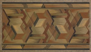 Tæppedesign (wc på papir) af English School