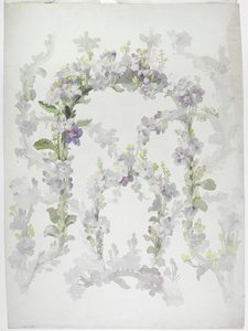 Tæppedesign (wc på papir) af English School