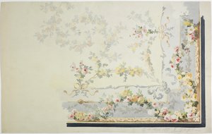 Tæppedesign (wc på papir) af English School