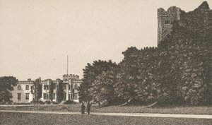 Castle Front and Keep (litho) af English School