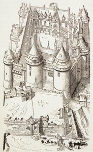 Castle of Pierrefonds, Frankrig, ca. 1880 af English School