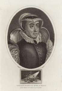 Catharine de Medicis Dronning af Frankrig af English School