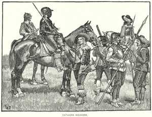 Kavalerisoldater (gravering) af English School