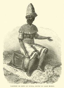 Cazembe or King of Lunda, South of Lake Moero  af English School