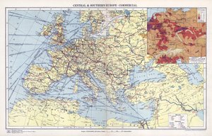 Central- og Sydeuropa, kommerciel (farvelitografi) af English School