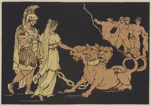 Cerberus (farvelitografi) af English School