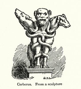Cerberus (litho) af English School