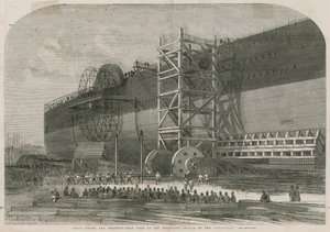 Kædetromler og kontroludstyr brugt ved forsøget på affyring af Leviathan af English School