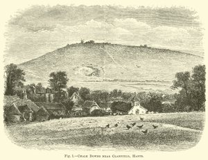 Chalk Downs nær Clanfield, Hants af English School