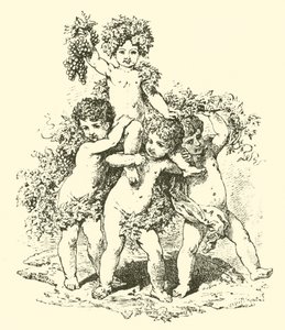 Champagne, allegoriske figurer (gravering) af English School