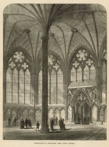 Chapter House of Westminster Abbey af English School