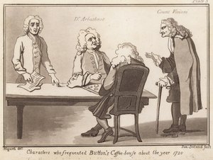 Karakterer, der frekventerede Buttons Coffee House omkring år 1720