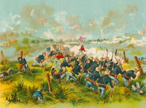 Anklager for amerikanske tropper ved San Juan Hill, 1. juli 1898 af English School