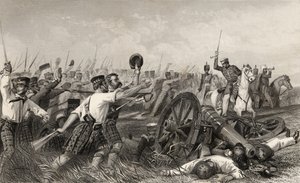 Anklage over Highlanders før Cawnpore under general Havelock, fra 
