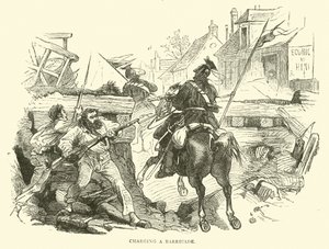 Opladning af en barrikade, oktober 1870 af English School