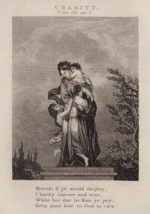 Charity, 2 Corinthians IX, ver 7 (gravering) af English School