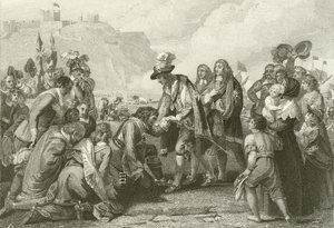 Charles II lander ved Dover af English School