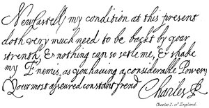 Charles I af England af English School