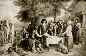 Karl I. am Vorabend der Schlacht von Edgehill, 22. Oktober 1642, Illustration aus Hutchinsons Geschichte der britischen Nation, ca. 1923