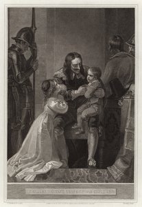 Charles I tager afsked med sine børn af English School