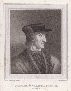 Charles VI, konge af Frankrig (gravering) af English School