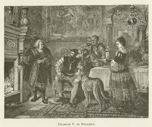 Charles V ved Fuggers af English School
