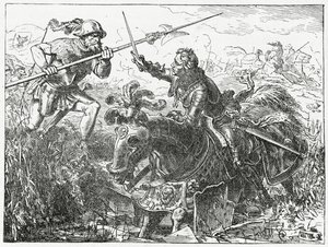 Karl den Dristige, hertug af Bourgogne, i slaget ved Nancy, 5. januar, 1477, 1882 af English School