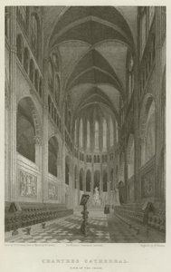 Chartres Cathedral, Udsigt over koret (gravering) af English School