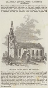 Chatburn Church, nær Clitheroe, Lancashire (gravering) af English School