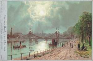 Chelsea Bridge ved Themsen af English School