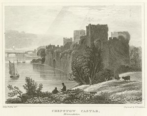 Chepstow Castle, Monmouthshire (gravering) af English School