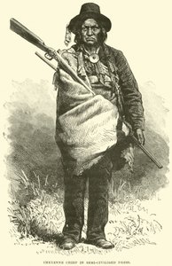 Cheyenne Chief i semi-civiliseret kjole af English School