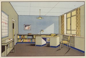Chef for salgskontoret (farvelitografi) af English School