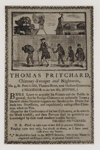 Skorstensfejere, Thomas Pritchard, handelskort af English School