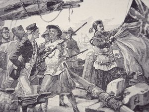 Kinesere går ombord på det britiske skib 