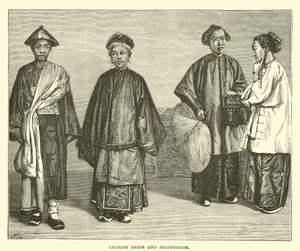 Chinese bride and bridegroom  af English School