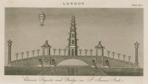 Chinesische Pagode und Brücke, St. James