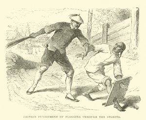 Chinese punishment of flogging through the streets  af English School