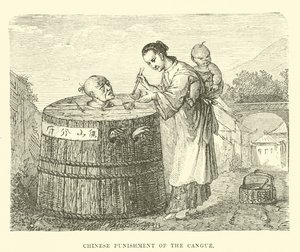 Chinese punishment of the Cangue  af English School