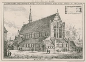Christ Church, North Kensington: design valgt til foreslået ny kirke af English School