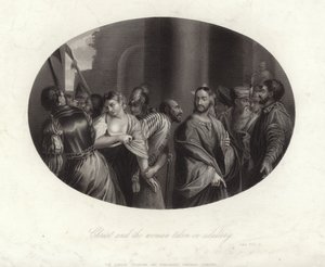 Kristus og kvinden taget i utroskab af English School